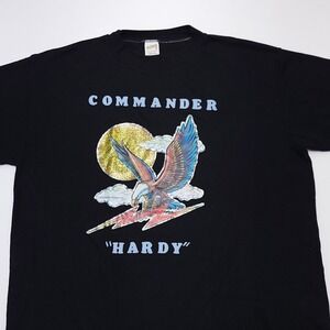 Vtg Eagle Lightning Bolt T-Shirt Mens XL Black Sportswear Single Stitch 4th July